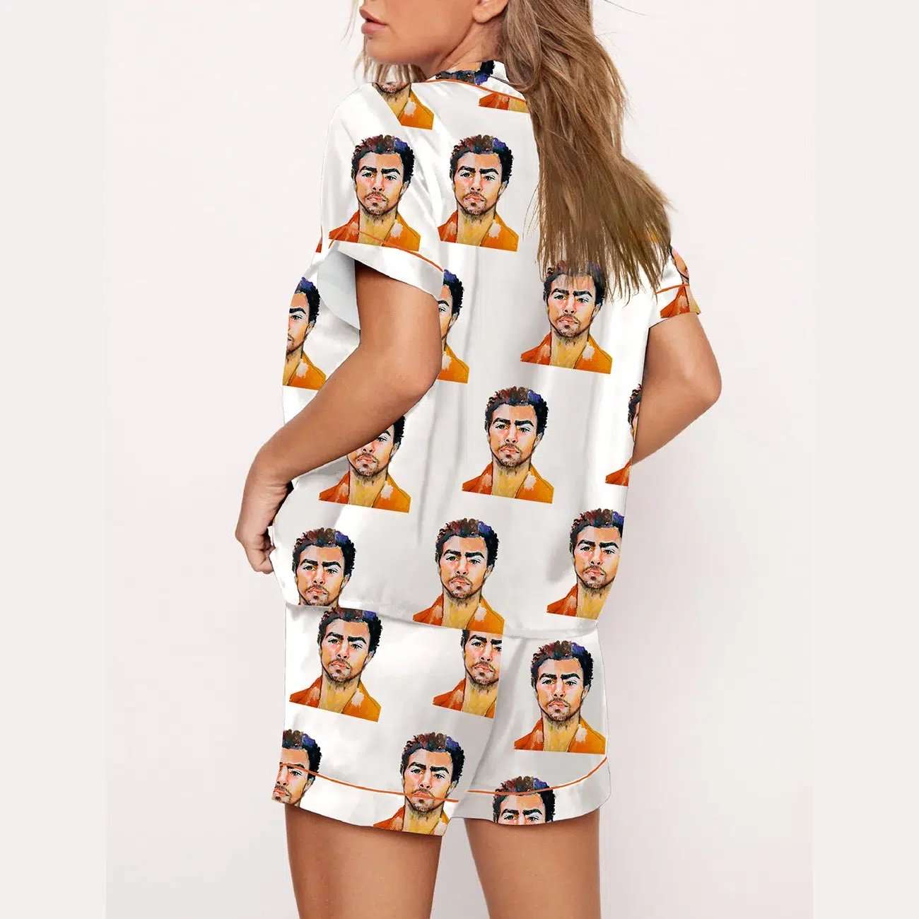 Women's Luigi Mangione Print Pajama Set - Image 3