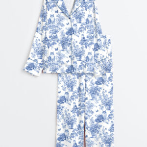 Women's Maine Coon Cat Cat Lover Long Sleeve Satin Pajamas Set