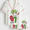 Womenâ€™s Mean Guy 6 7 Christmas Internet Joke Short Sleeve Satin Pajama Set