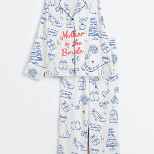 Womenâ€™s Mother Of The Bride Wedding Long Sleeve Satin Pajama Set