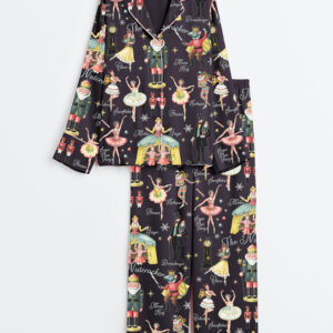Alternative view of Women's Nutcracker Ballet Christmas Satin Pajamas Set