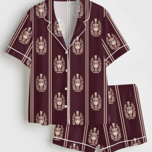 Womenâ€™s Nutcracker Christmas Short Sleeve Satin Pajama Set