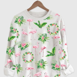 Women's Pink Flamingo Long Sleeve Shirt