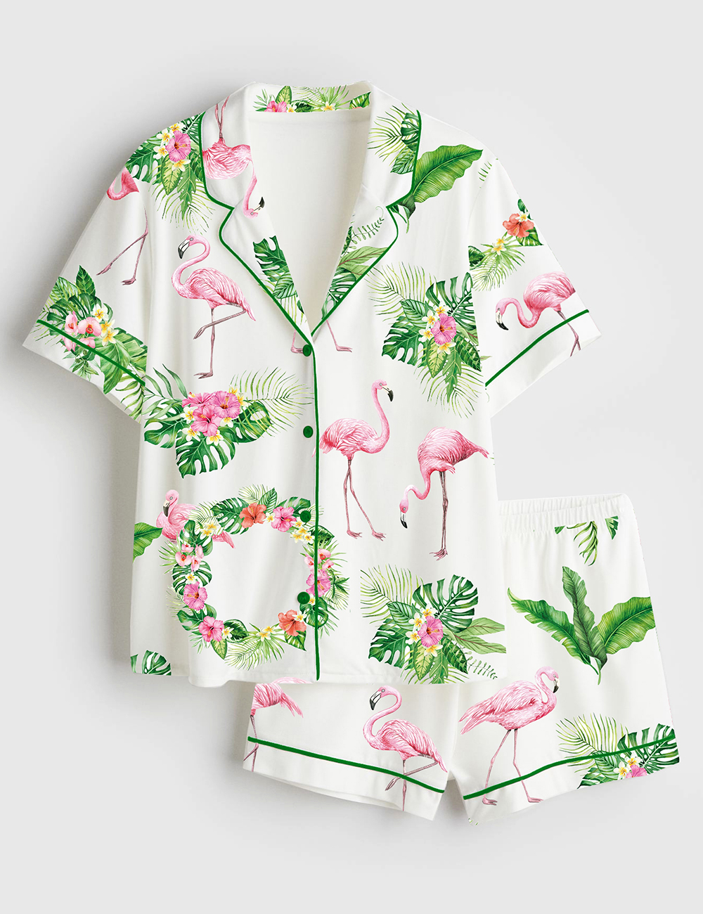 Women's Pink Flamingo Pajamas Set