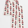 Womenâ€™s Pink Nutcrackers Christmas Winter Holiday Long Sleeve Cotton Waffle Pajama Set