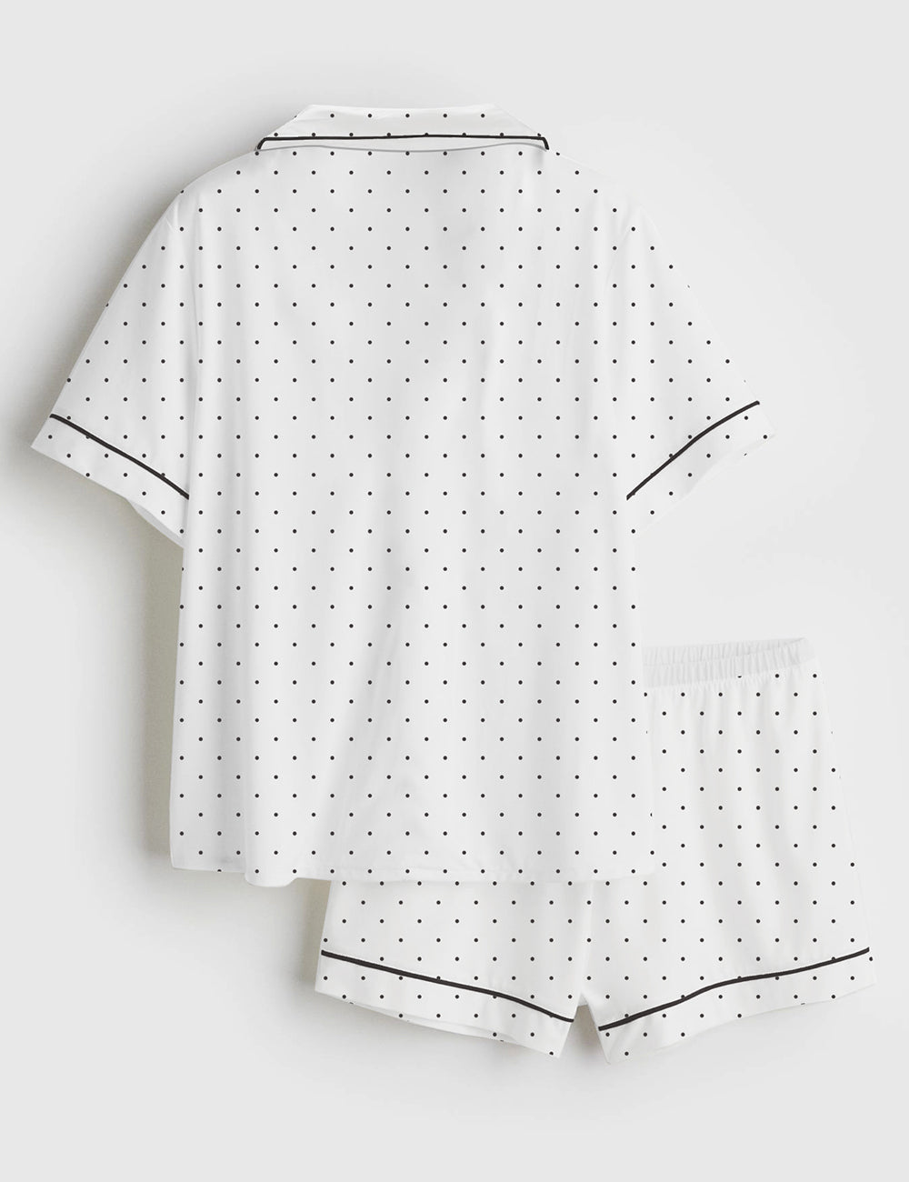 Women's Polka Dot Short Sleeve Satin Pajama Set - Image 2