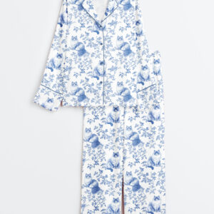 Women's Ragdoll Cat Long Sleeve Satin Pajama Set