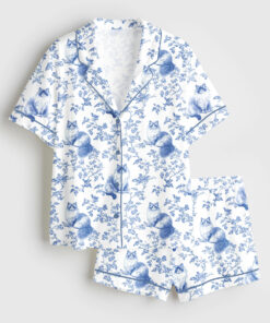 Women's Ragdoll Cat Short Sleeve Satin Pajama Set