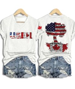 Women'S Retro USEH Print T-Shirt