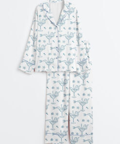 Women's Seashells And Wedding Bells Bachelorette Beach Party Coastal Last Toast Print Long Sleeve Satin Pajama Set