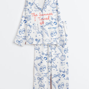 Women's Summer 40th Birthday Trip Long Sleeve Satin Pajama Set