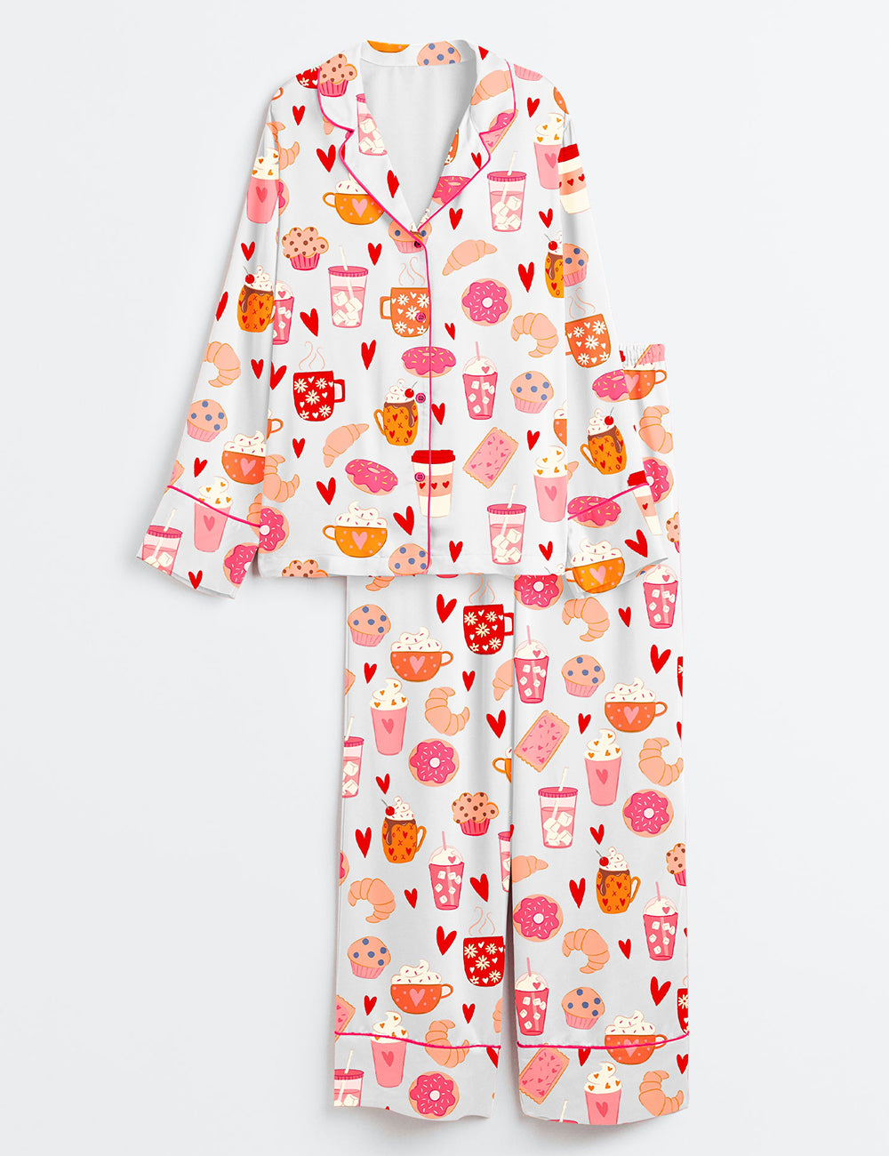 Women's Sweet Things Long Sleeve Satin Pajama Set