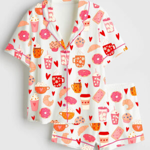 Women's Sweet Things Short Sleeve Satin Pajama Set