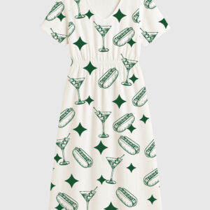 Womenâ€™s Tinis And Weenies Dirty Martini Party Short Sleeve Dress