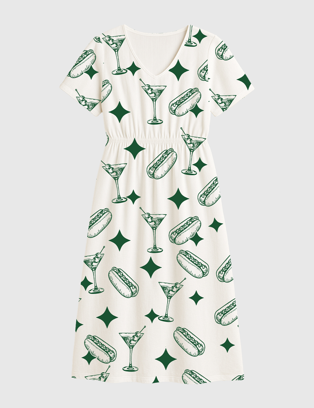 Womenâ€™s Tinis And Weenies Dirty Martini Party Short Sleeve Dress