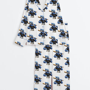 Women's Toronto Baseball Sports Fan The Birds Are Back Long Sleeve Satin Pajama Set