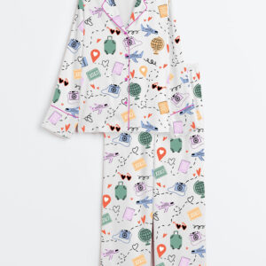 Women's Travel Anywhere Long Sleeve Satin Pajama Set