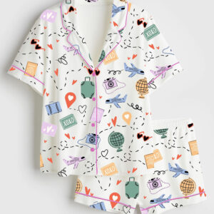 Women's Travel Anywhere Short Sleeve Satin Pajama Set
