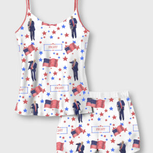 Women's Trump 47th Fight Camisole Satin Pajama Set