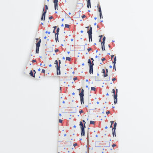 Women's Trump 47th Fight Long Sleeve Pajama Set