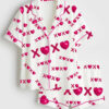 Women's Valentine's Vibes Short Sleeve Satin Pajama Set