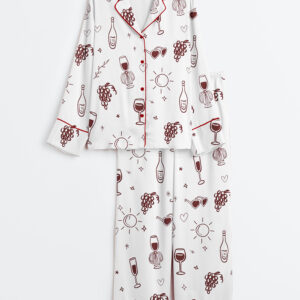 Womenâ€™s Vino Before Vows Bachelorette Wine Themed Bach Party Wine And Vows Wedding Party Print Long Sleeve Satin Pajama Set