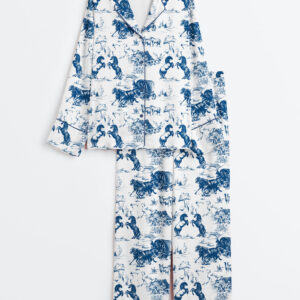 Women's Vintage Ranch Life American Wild West Horse Racing Western Cowboys Life Print Long Sleeve Satin Pajamas Set