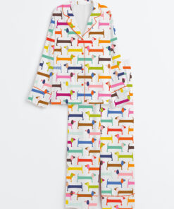 Women's Watercolor Dachshund Long Sleeve Pajama Set