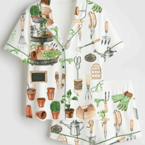 Women's Watercolor Garden Pajama Set