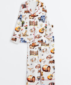 Women's Western Collection Long Sleeve Satin Pajama Set