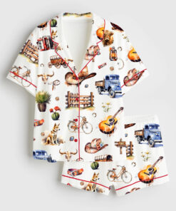 Women's Western Collection Short Sleeve Satin Pajama Set