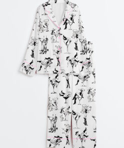 Women's Western Cowgirl Cocktail Long Sleeve Satin Pajama Set