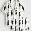 Womenâ€™s Whimsical Crows Quirky Black Raven Birding F-Caw-F Short Sleeve Satin Pajama Set