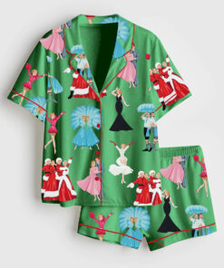 Women's White Christmas Movie Satin Pajama Set