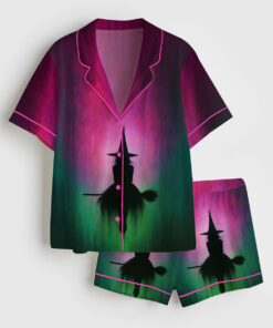 Women's Wicked Changed For Good Short Sleeve Satin Pajama Set