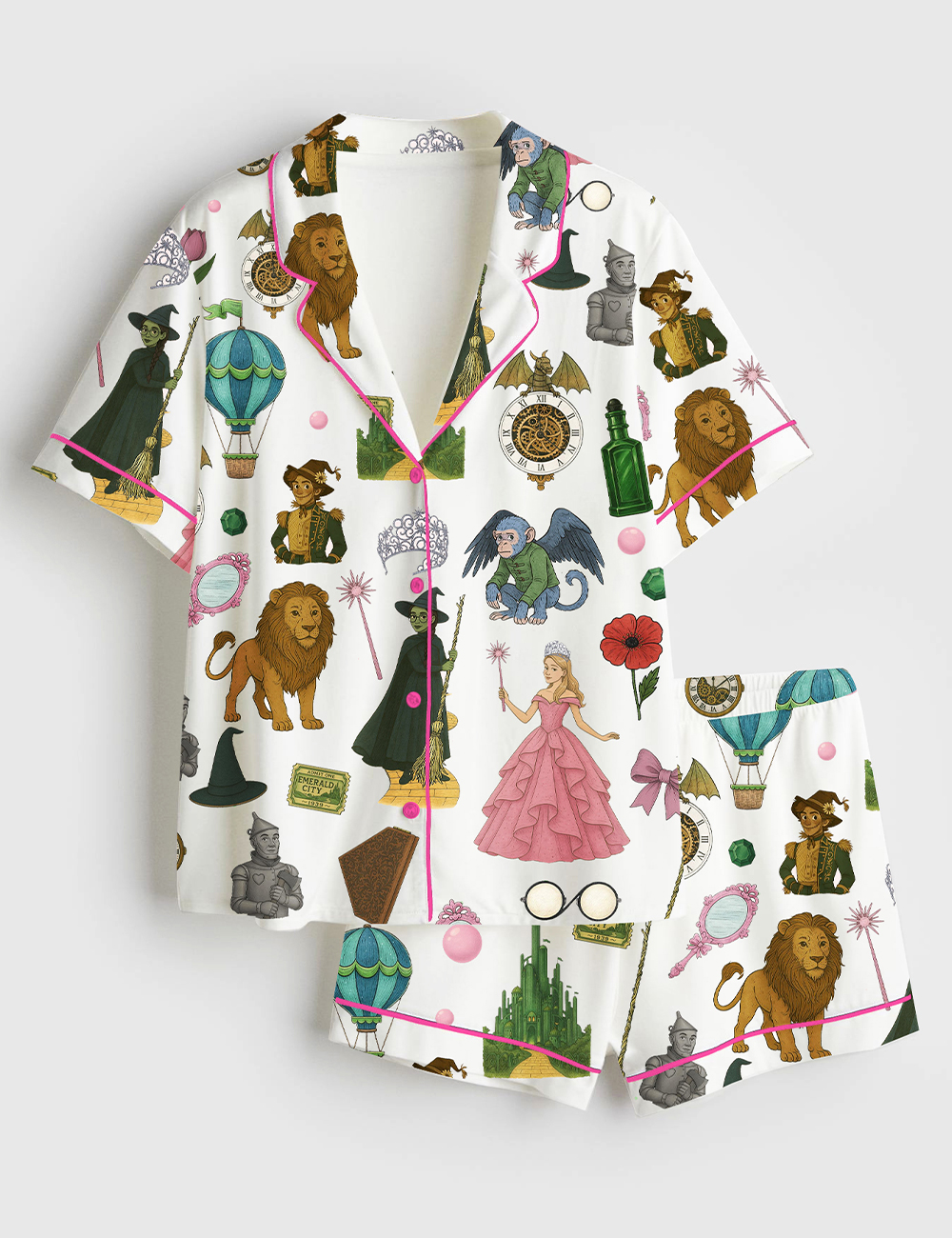 Womenâ€™s Wicked Short Sleeve Satin Pajama Set