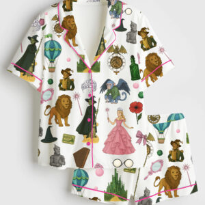 Women's Wicked Short Sleeve Satin Pajamas Set