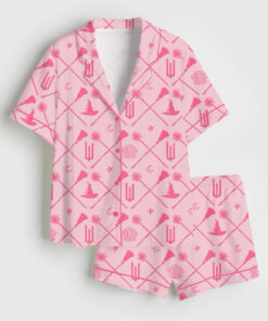 Women's Wicked Short Sleeve Satin Pajamas Set