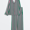 Women's Wicked Stripe Print Long Sleeve Satin Pajamas Set