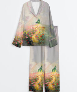 Women's Wicked Wizard Of Oz Long Sleeve Satin Pajama Set