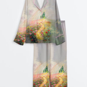 Women's Wicked Wizard Of Oz Long Sleeve Satin Pajama Set