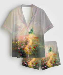 Women's Wicked Wizard Of Oz Short Sleeve Satin Pajama Set