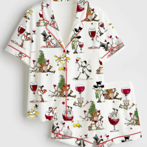Women's Winey Snowman Christmas Pajama Set