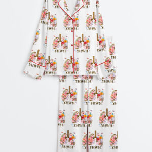 Women's YHWH Lungs Christian Every Breath Speak His Name Jesus Long Sleeve Satin Pajama Set