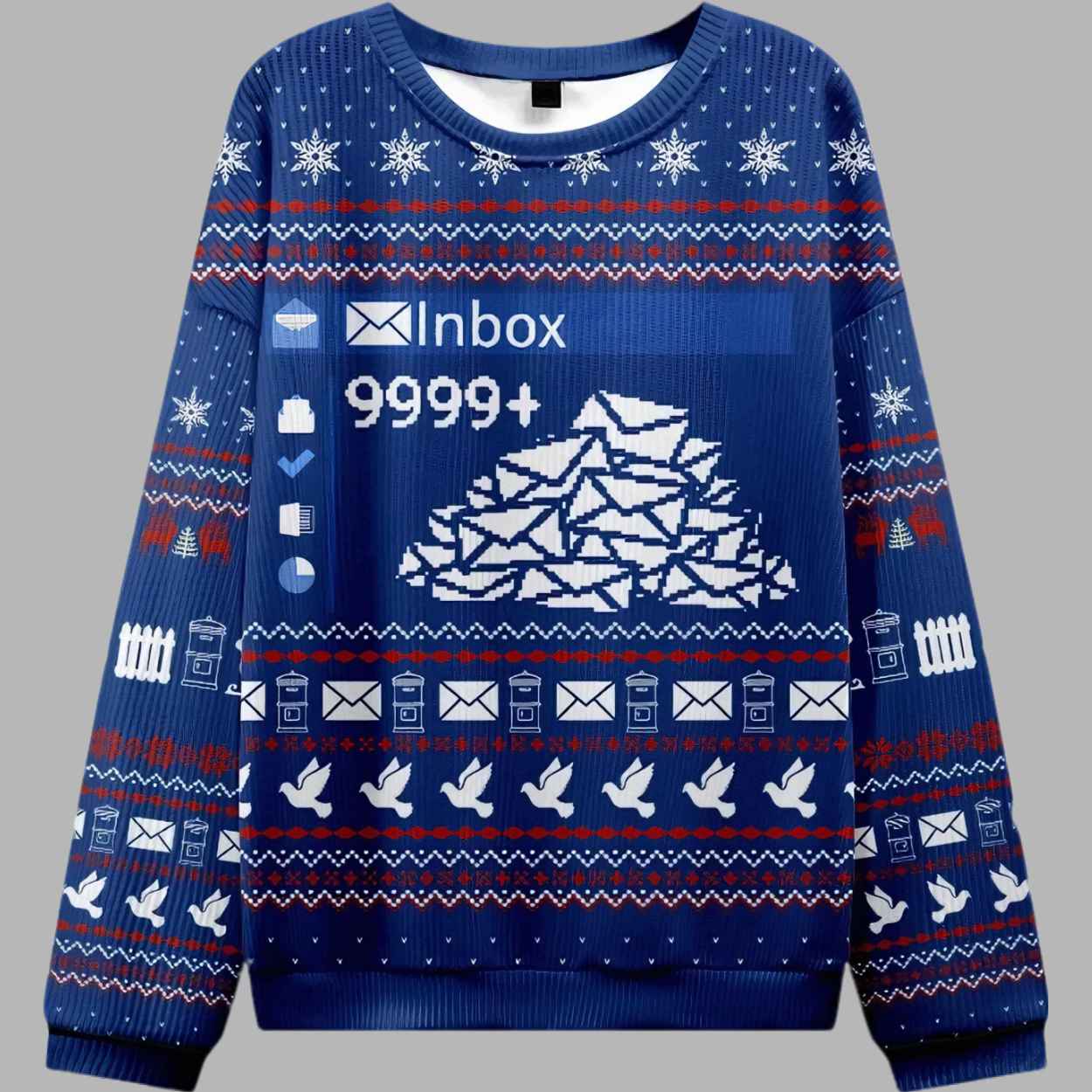 Work Emails During Holiday Ugly Christmas Sweater - gullprint.com