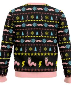Alternative view of Worm With A Mustache James Kennedy Ugly Christmas Sweater