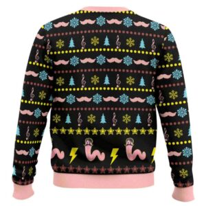 Alternative view of Worm With A Mustache James Kennedy Ugly Christmas Sweater