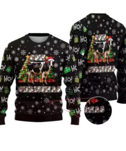 Alternative view of Xmas Pine Tree Cow Ugly Christmas Sweater
