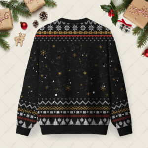 Alternative view of Xmas Spirit Meter Ugly Christmas Fuzzy Fleece Sweatshirt