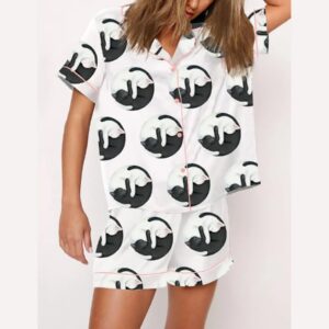YinYang Cute Cats Print Pajama Set